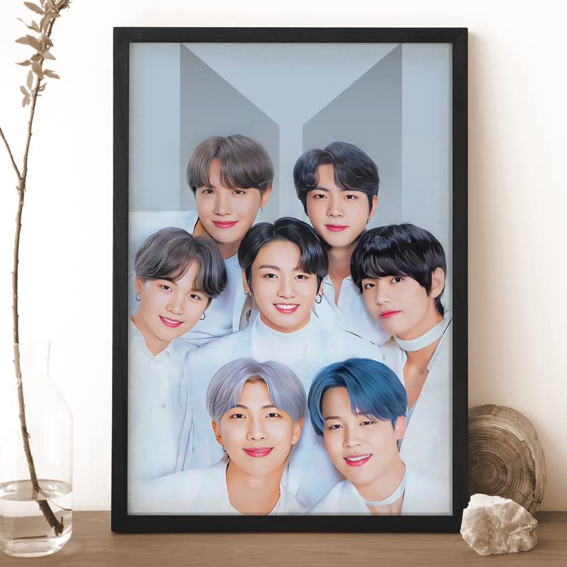 Ritwika's Wall Art Poster of Full BTS Squad Boy Band Portrait